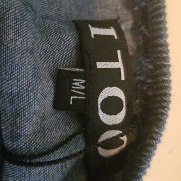 Denim Halter Top With Beautiful Crochet Detail - Picture 8 of 8